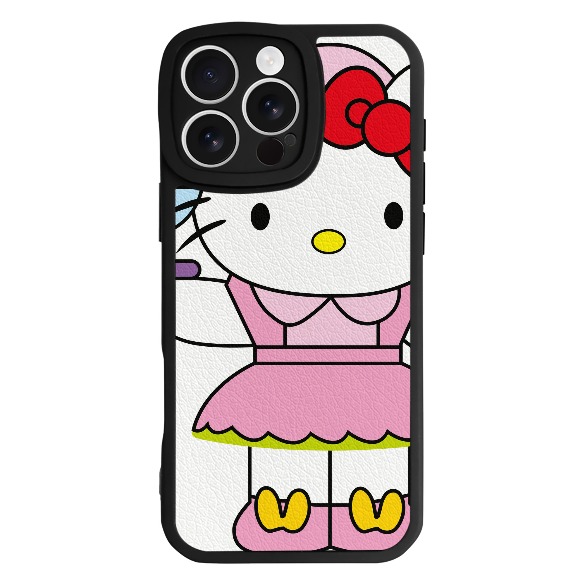（画像用） Hello Kitty ハローキティ 【iPhone 16シリーズ対応】シリコンスマホケース（レザー調） 材質：シリコン